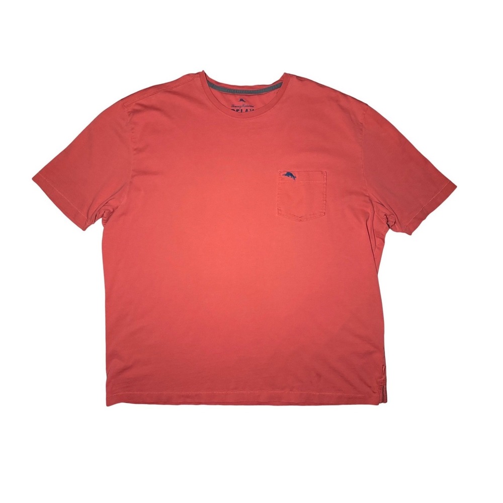 Tommy Bahama Relax Short Sleeve Tee Mens XXL Coral Red Pima Cotton